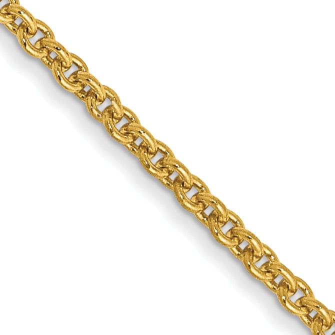 14k Yellow Gold 1.50mm Solid Polish Cable Chain