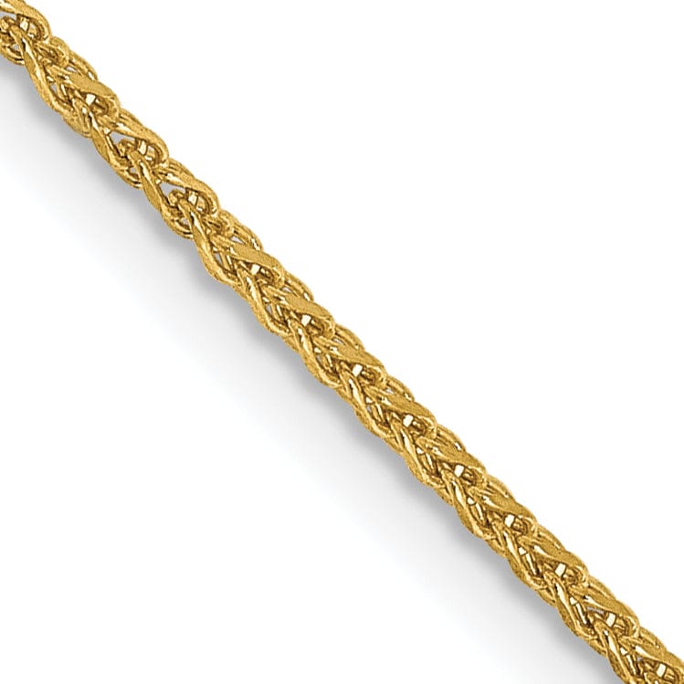 14k Yellow Gold 1.20mm Diamond Cut Spiga Chain