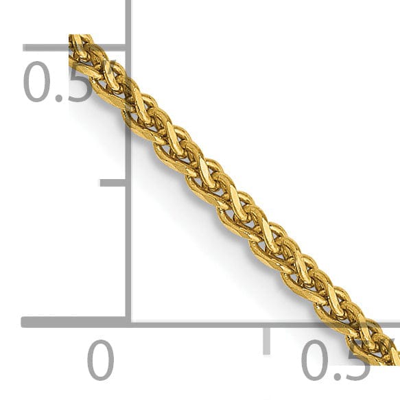 14k Yellow Gold 1.40mm Diamond Cut Spiga Chain