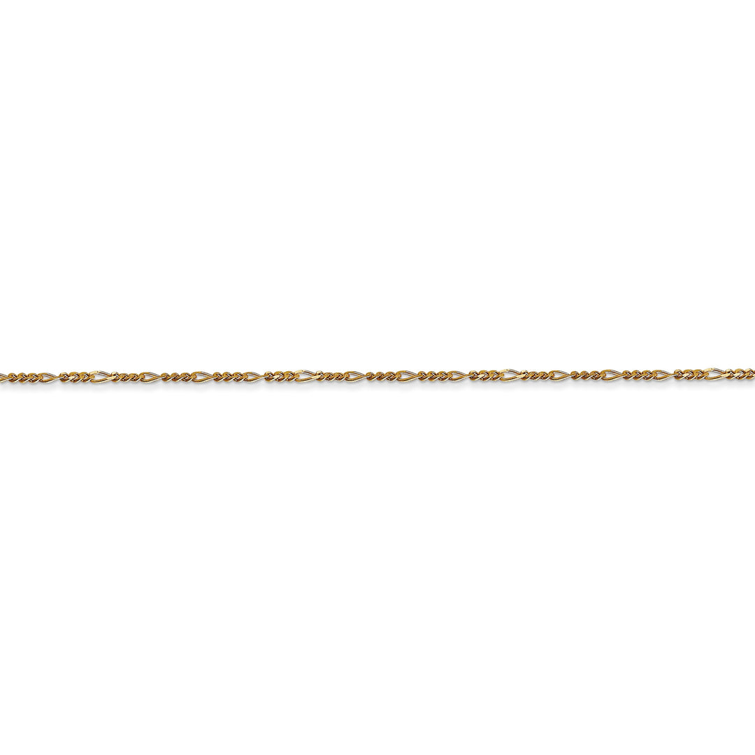 14k Yellow Gold 1.25mm Figaro Pendant Chain