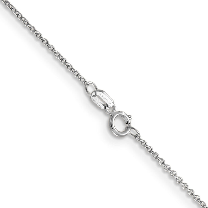 14k White Gold 0.80mm Solid Polish Cable Chain