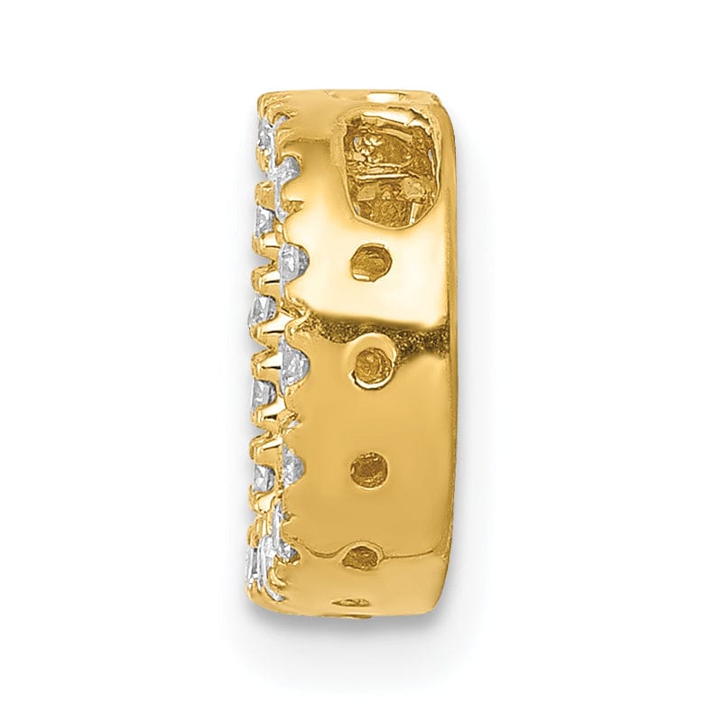 14K Yellow Gold Diamond 0.15-CT Letter D Initial Charm Pendant