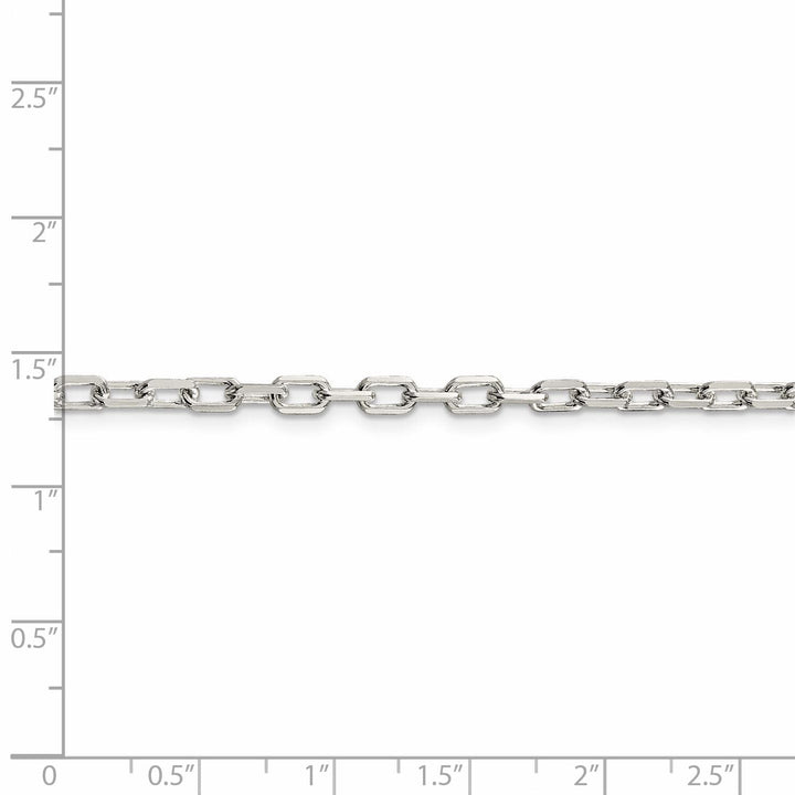 Silver 3.50-mm Fancy D.C Open Link Cable Chain