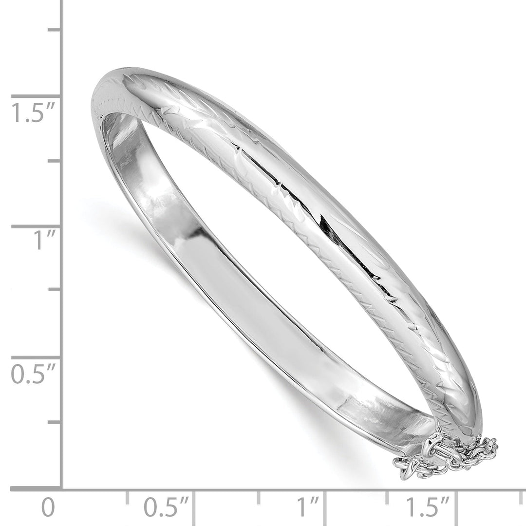 Silver 5-mm wide Hinged Bangle Child Bracelet