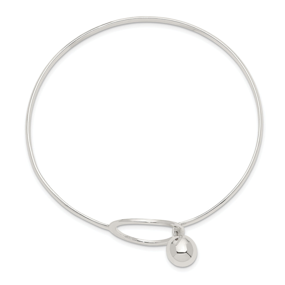 Sterling Silver Flexible Circle Bangle Bracelet