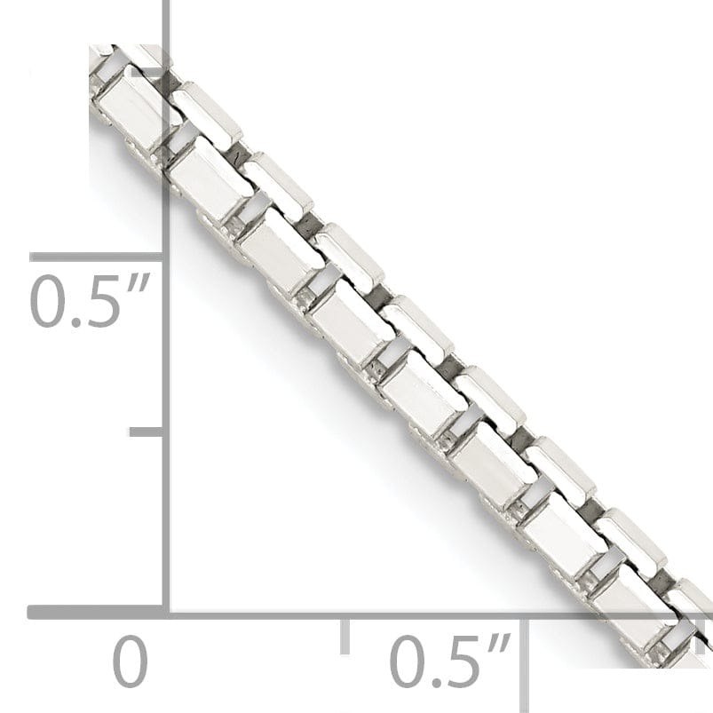 Silver Polish 3.20-mm Octagon Solid Box Chain
