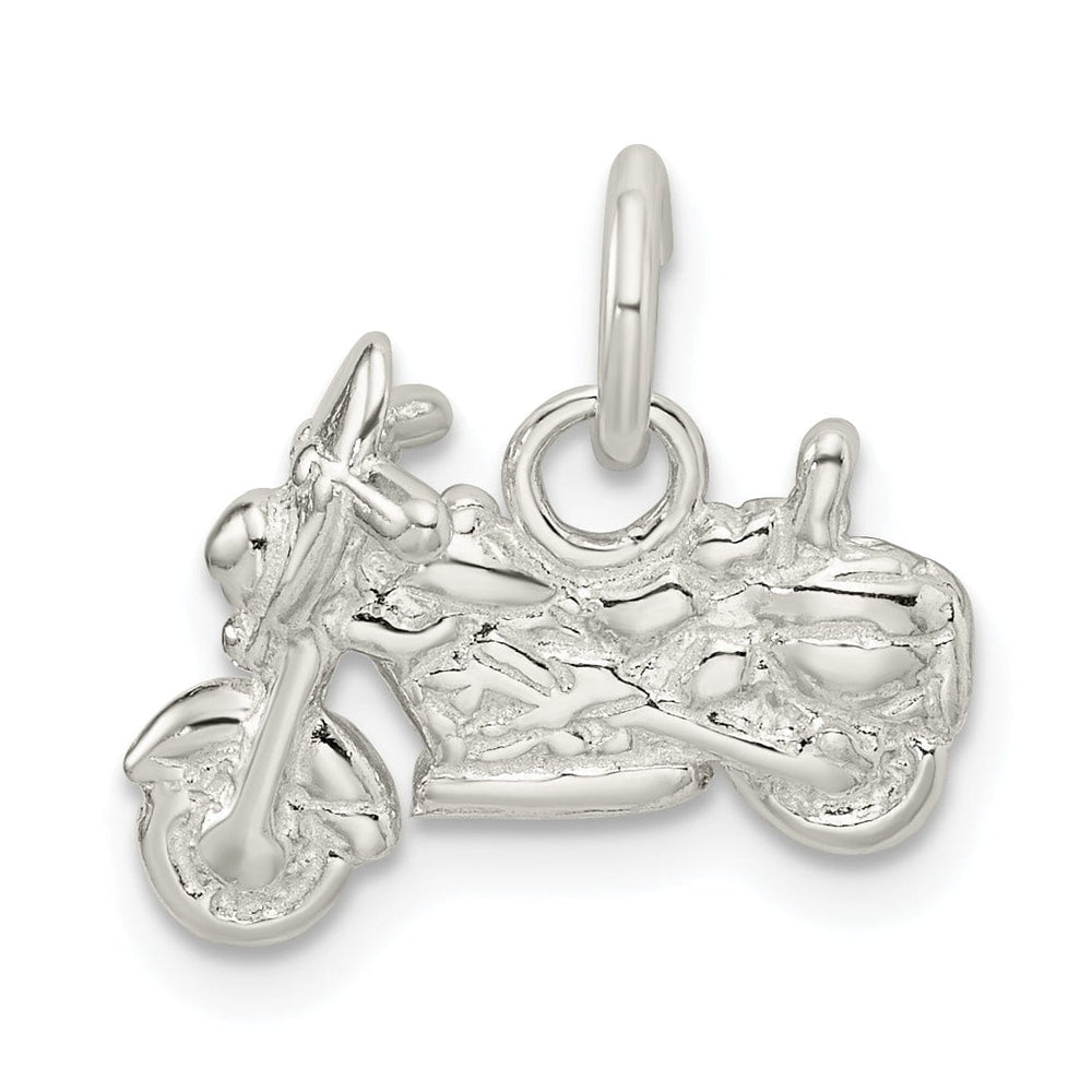 Sterling Silver Polished 3 D Motorcycle Pendant