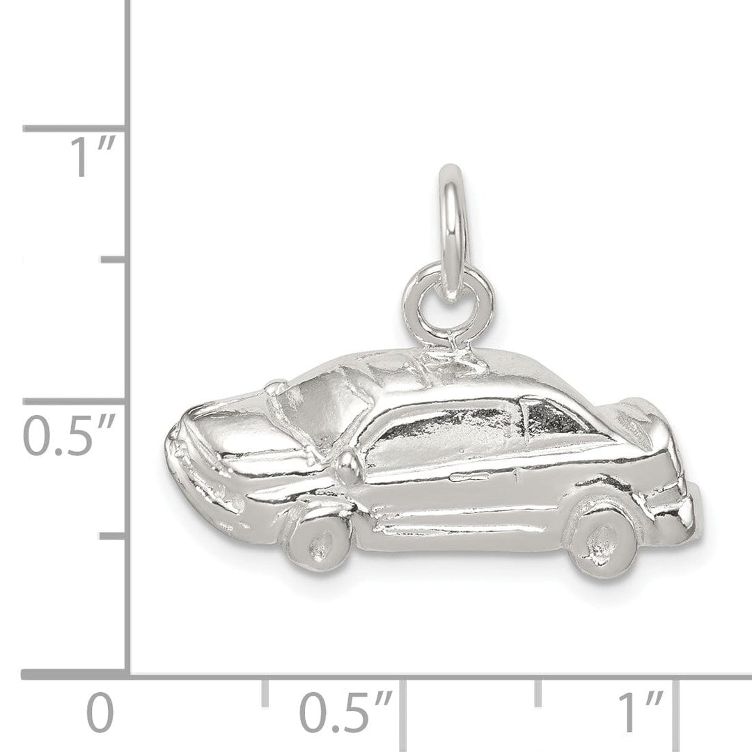 Solid Sterling Silver Polish Car Charm Pendant