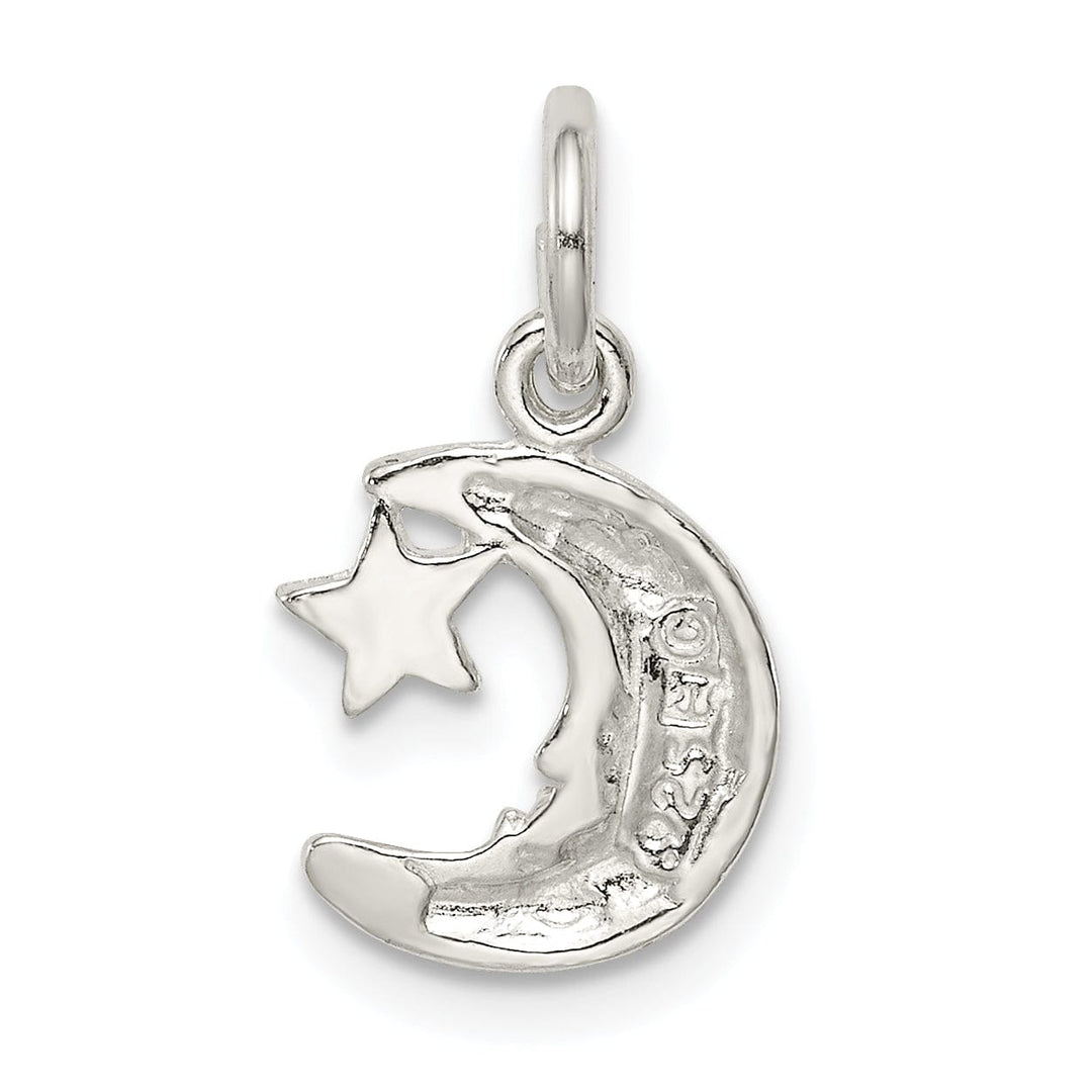 Sterling Silver Moon and Star Charm Pendant