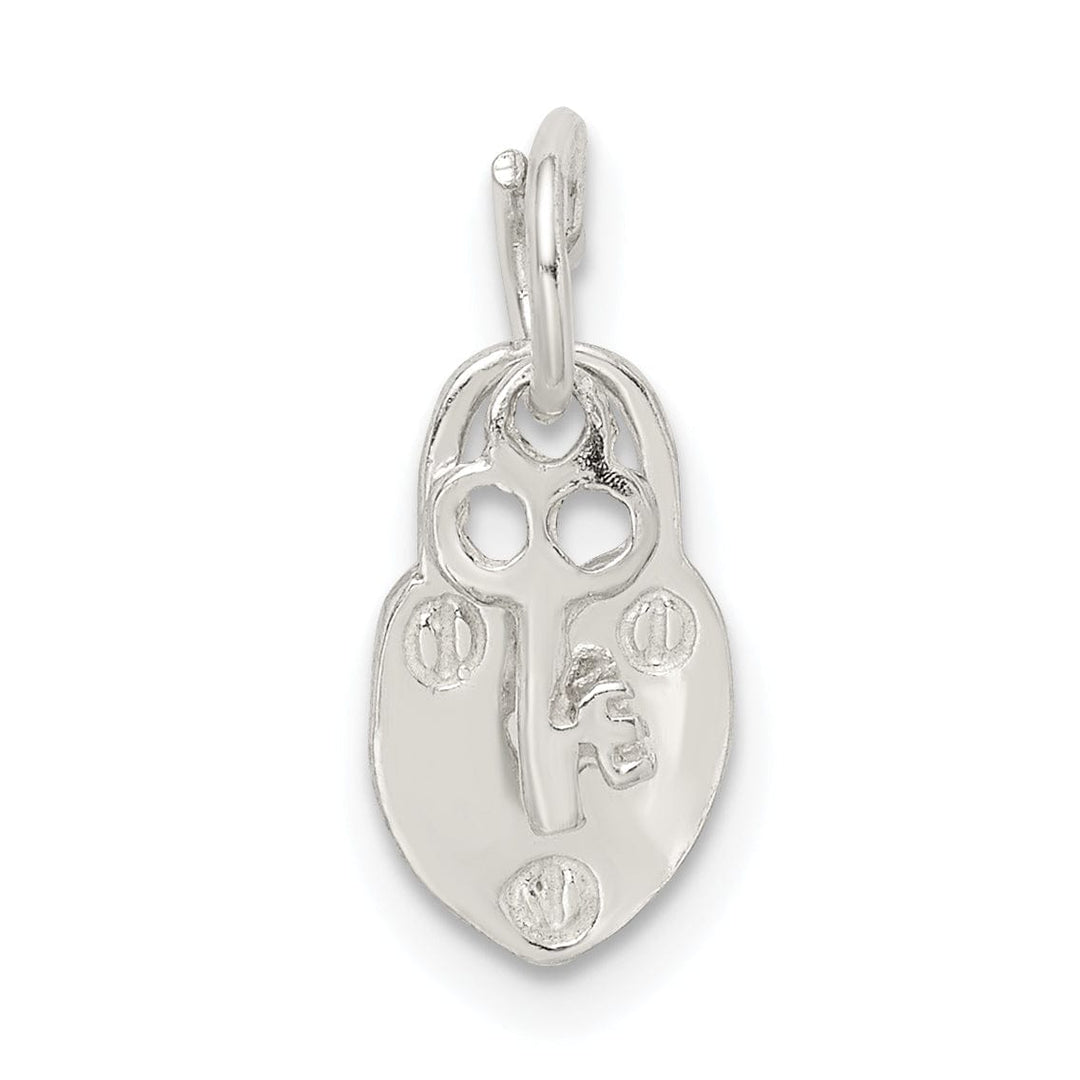 Sterling Silver Lock and Key Charm Pendant