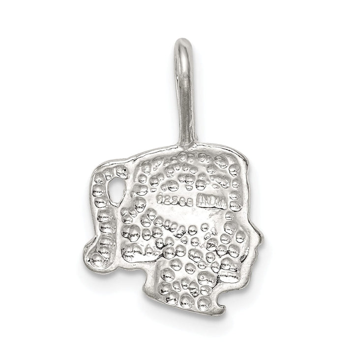 Sterling Silver Polished Satin Girl Head Charm