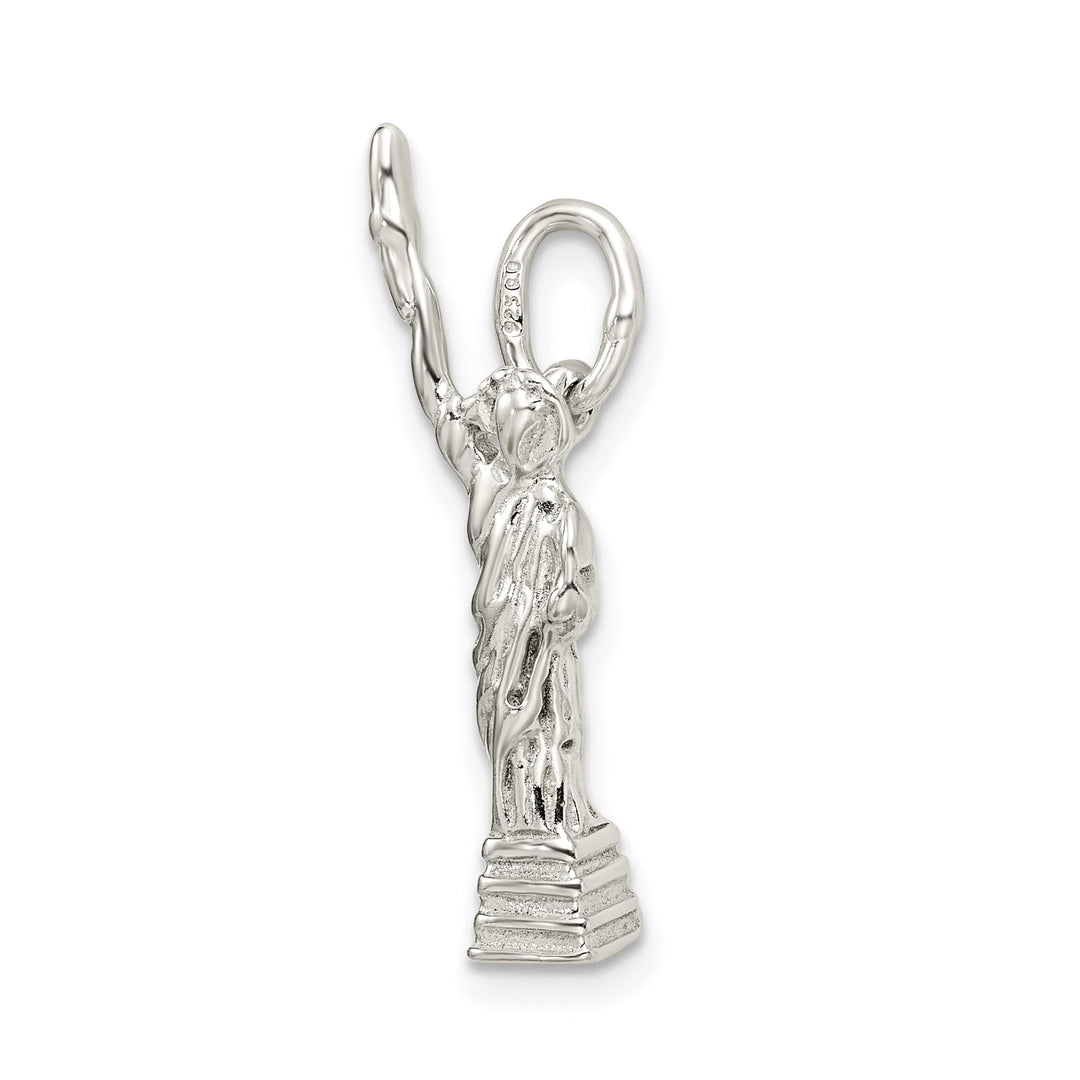 Silver Polished 3-D Statue of Liberty Charm