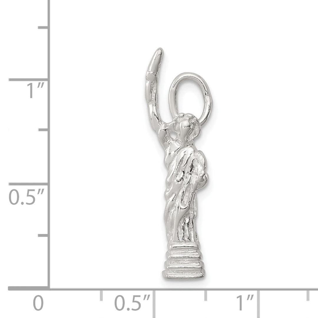 Silver Polished 3-D Statue of Liberty Charm