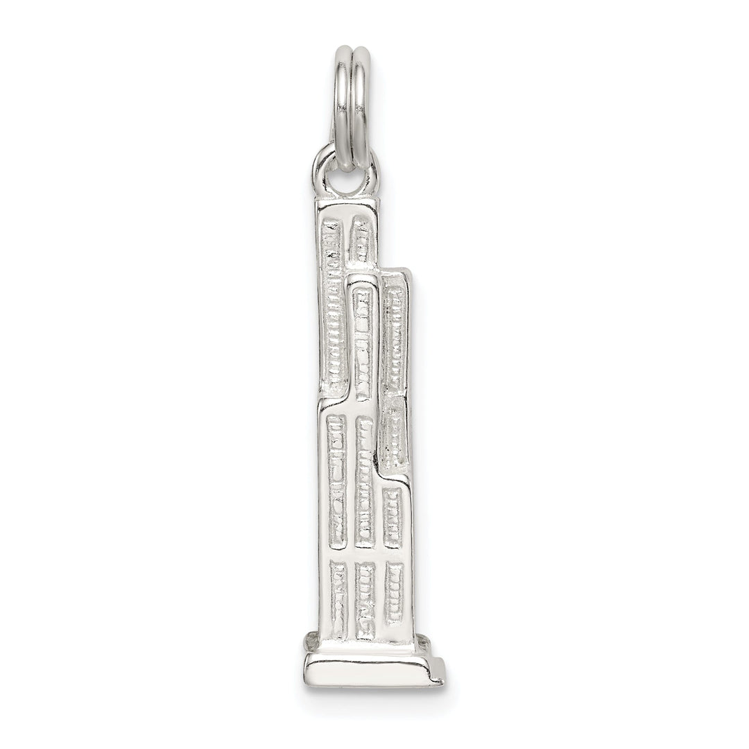 Silver Polished 3-D Empire State Building Charm