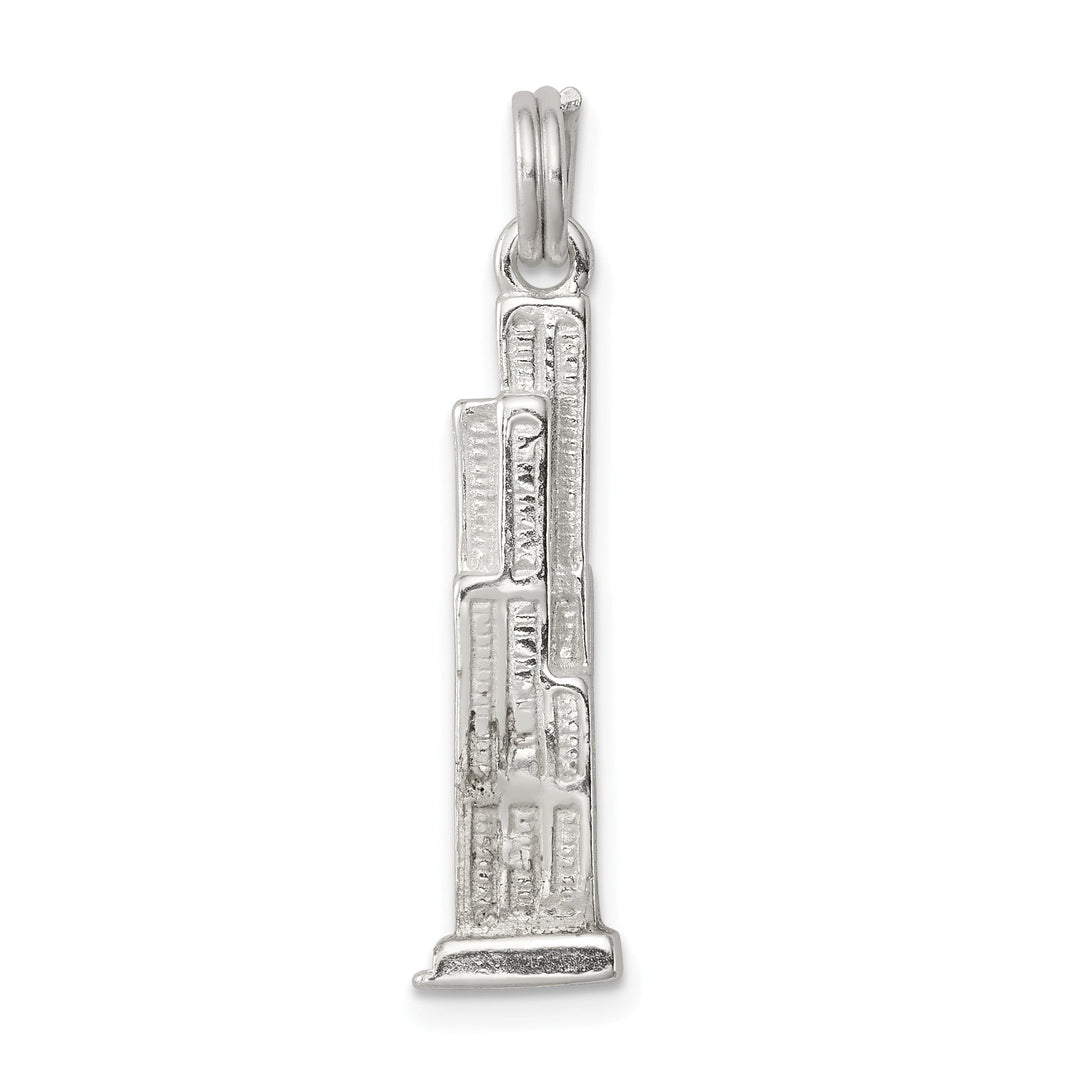 Silver Polished 3-D Empire State Building Charm