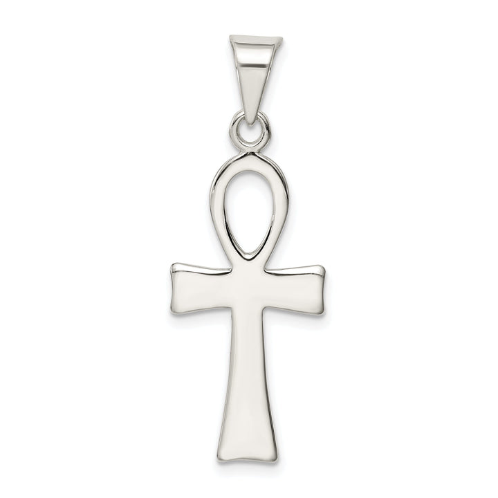 Solid Sterling Silver Ankh Cross Pendant