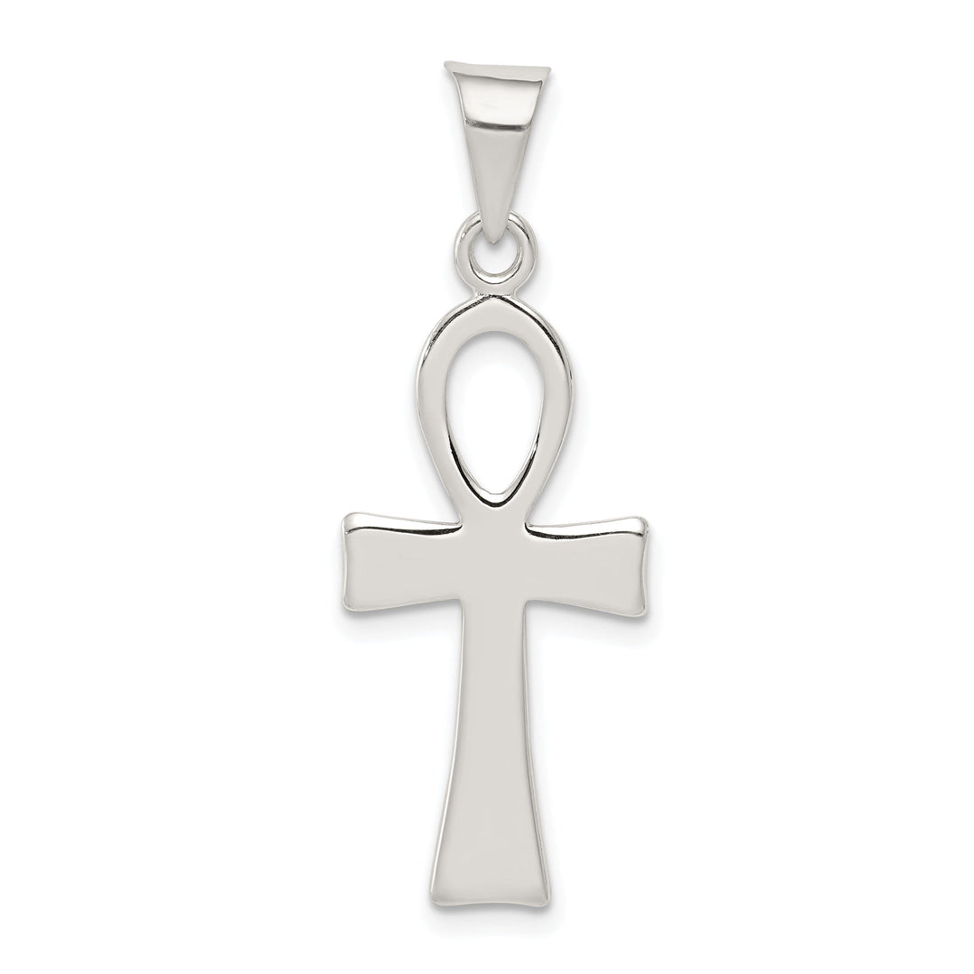 Solid Sterling Silver Ankh Cross Pendant