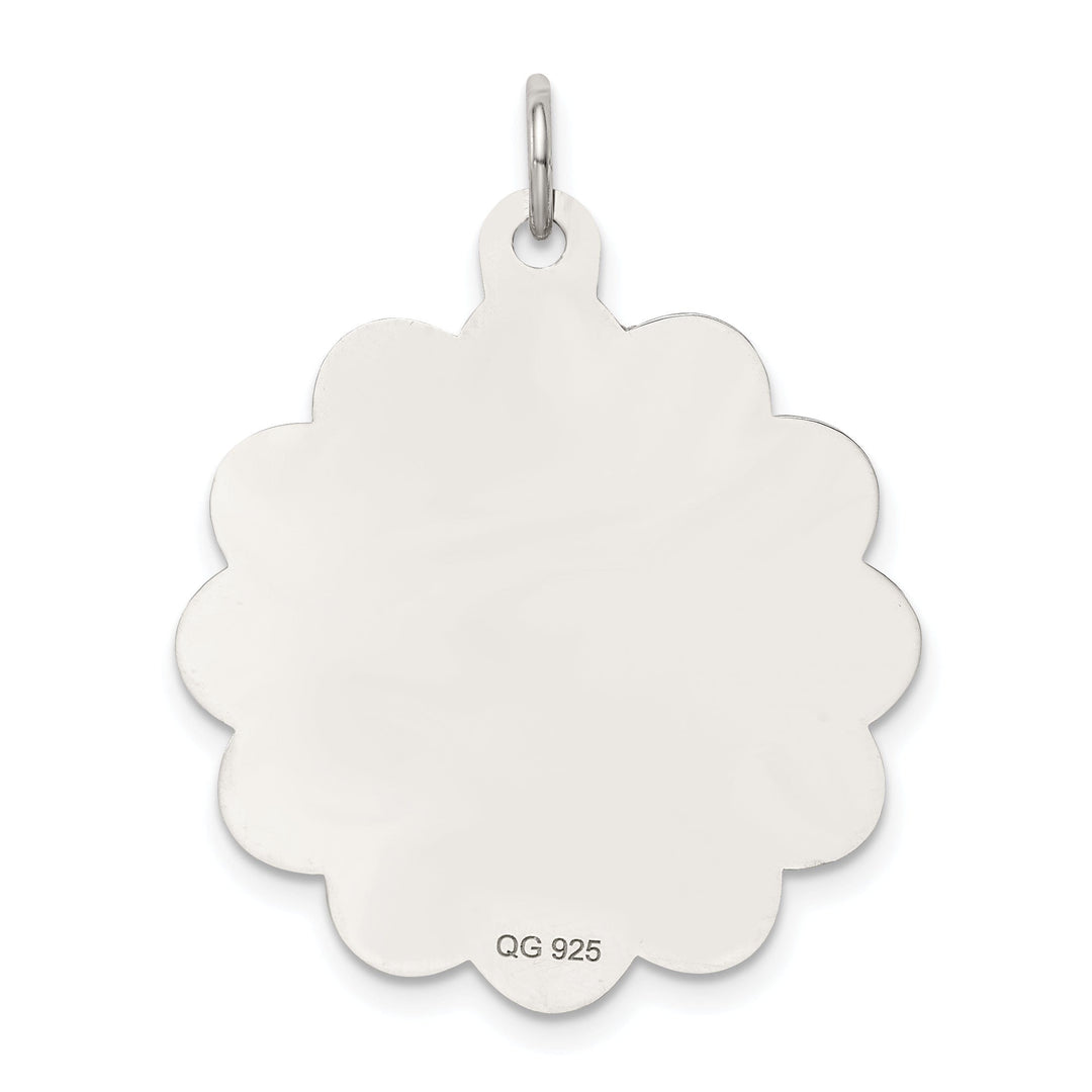 Sterling Silver Solid Bride Groom Disc Charm