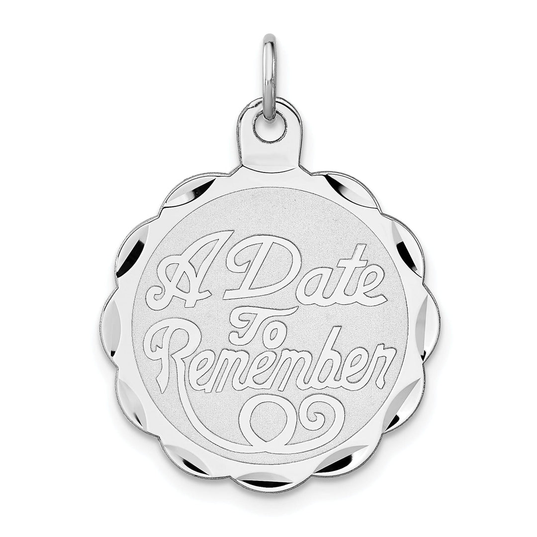 Sterling Silver 'A Date To Remember' Disc Charm