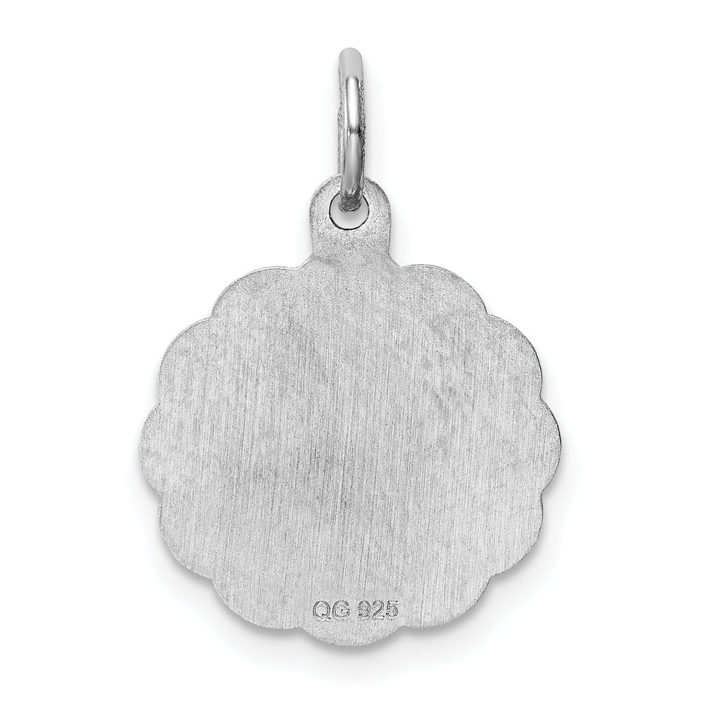 Sterling Silver Solid I Love You Disc Charm