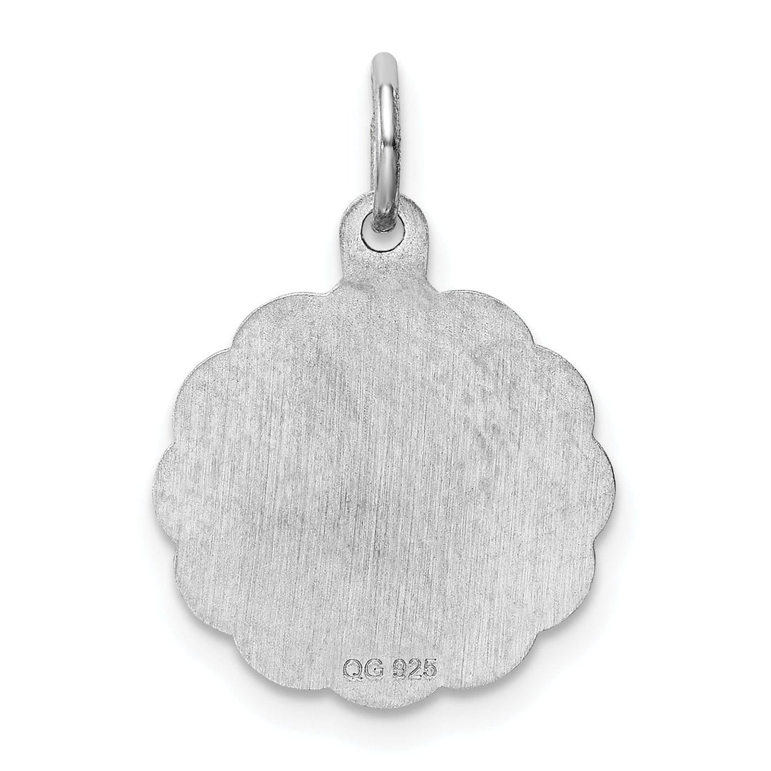 Sterling Silver Solid I Love You Disc Charm