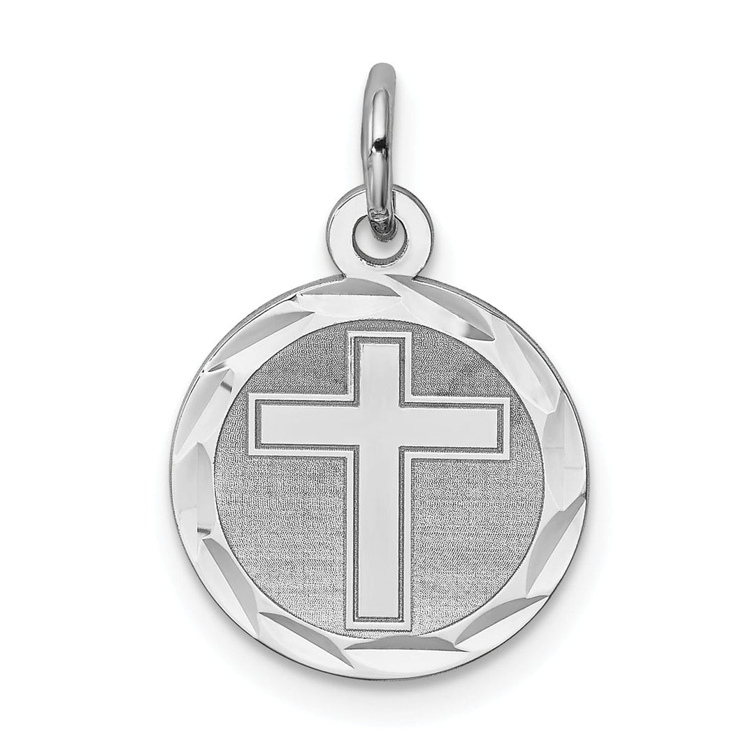 Sterling Silver Cross Disc Charm
