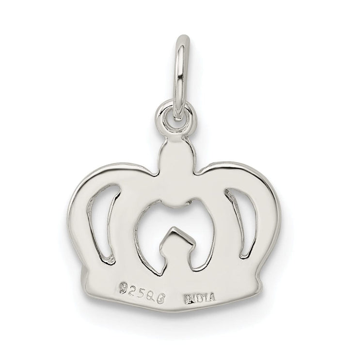 Sterling Silver Polished Finish Crown Charm