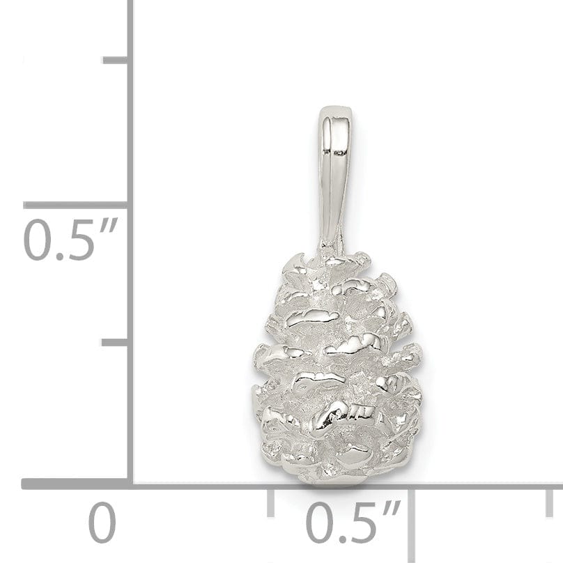 Sterling Silver Pinecone Charm Pendant