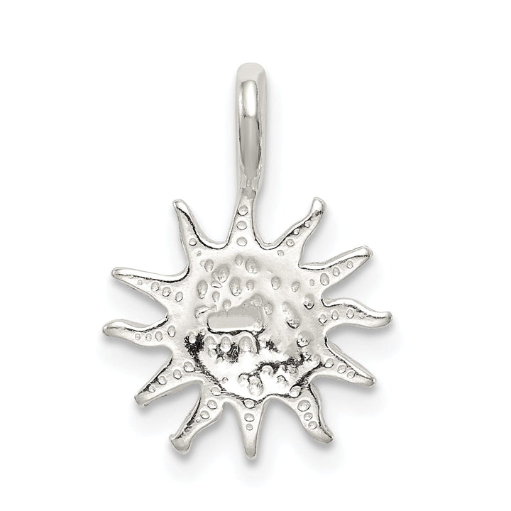 Solid Sterling Silver Polish Sun Charm Pendant