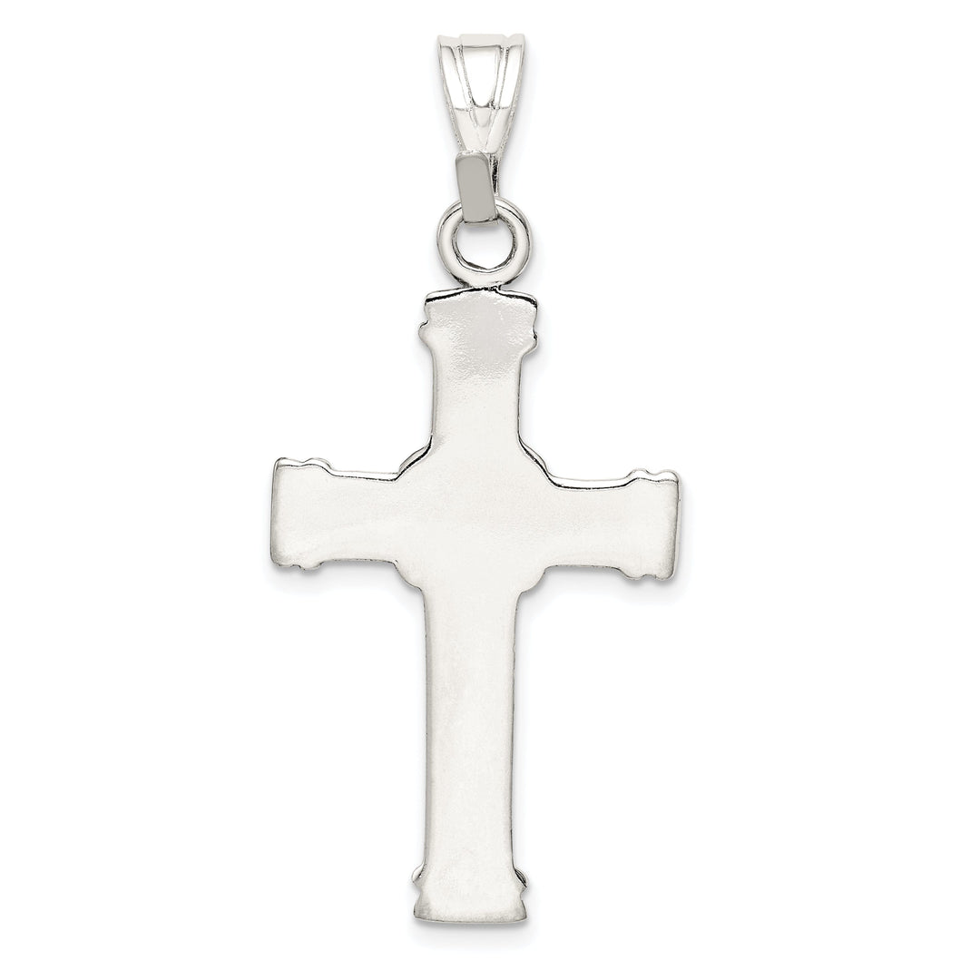 Silver Polish Antique Finish Latin Cross Pendant