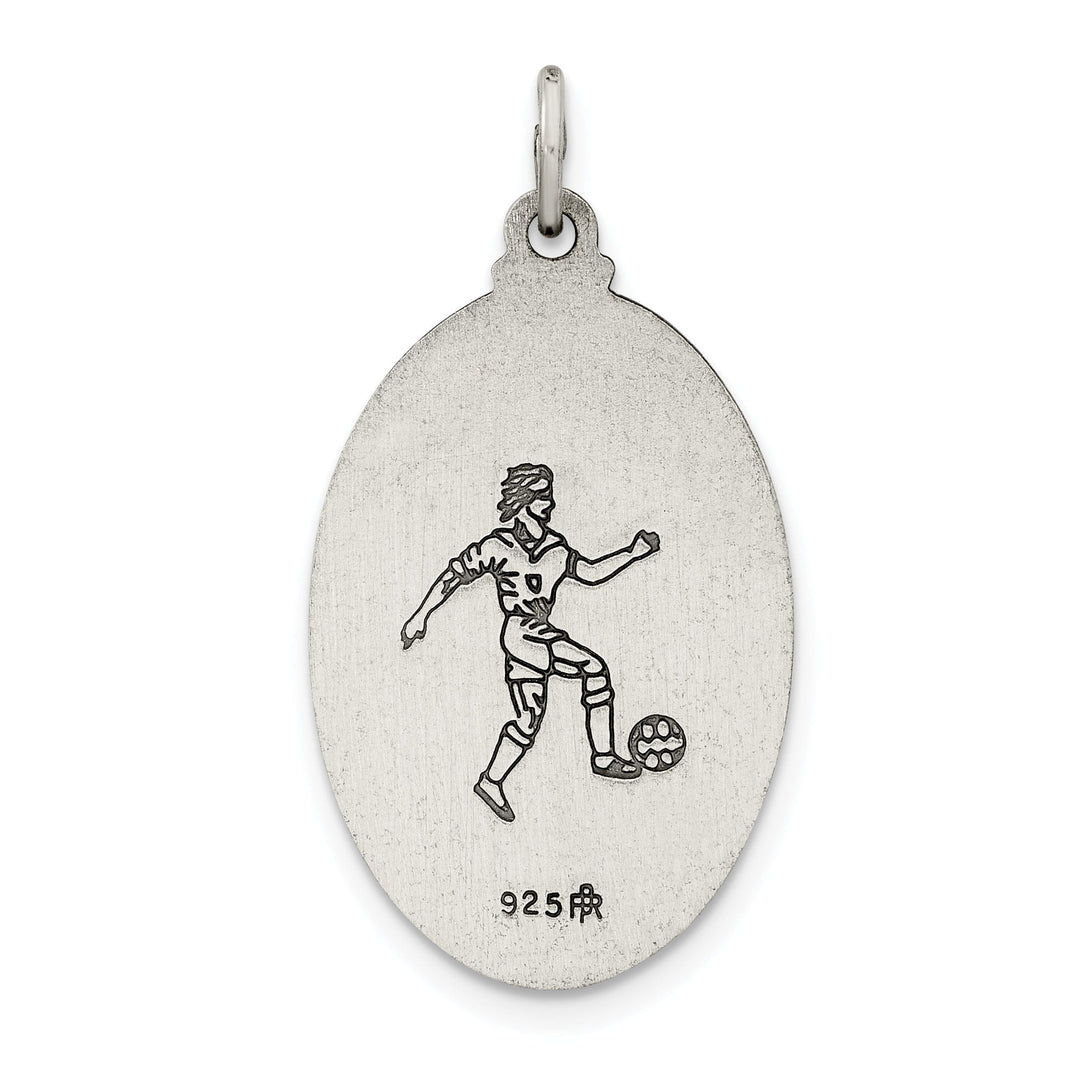 Sterling Silver St.Christopher Soccer Medal
