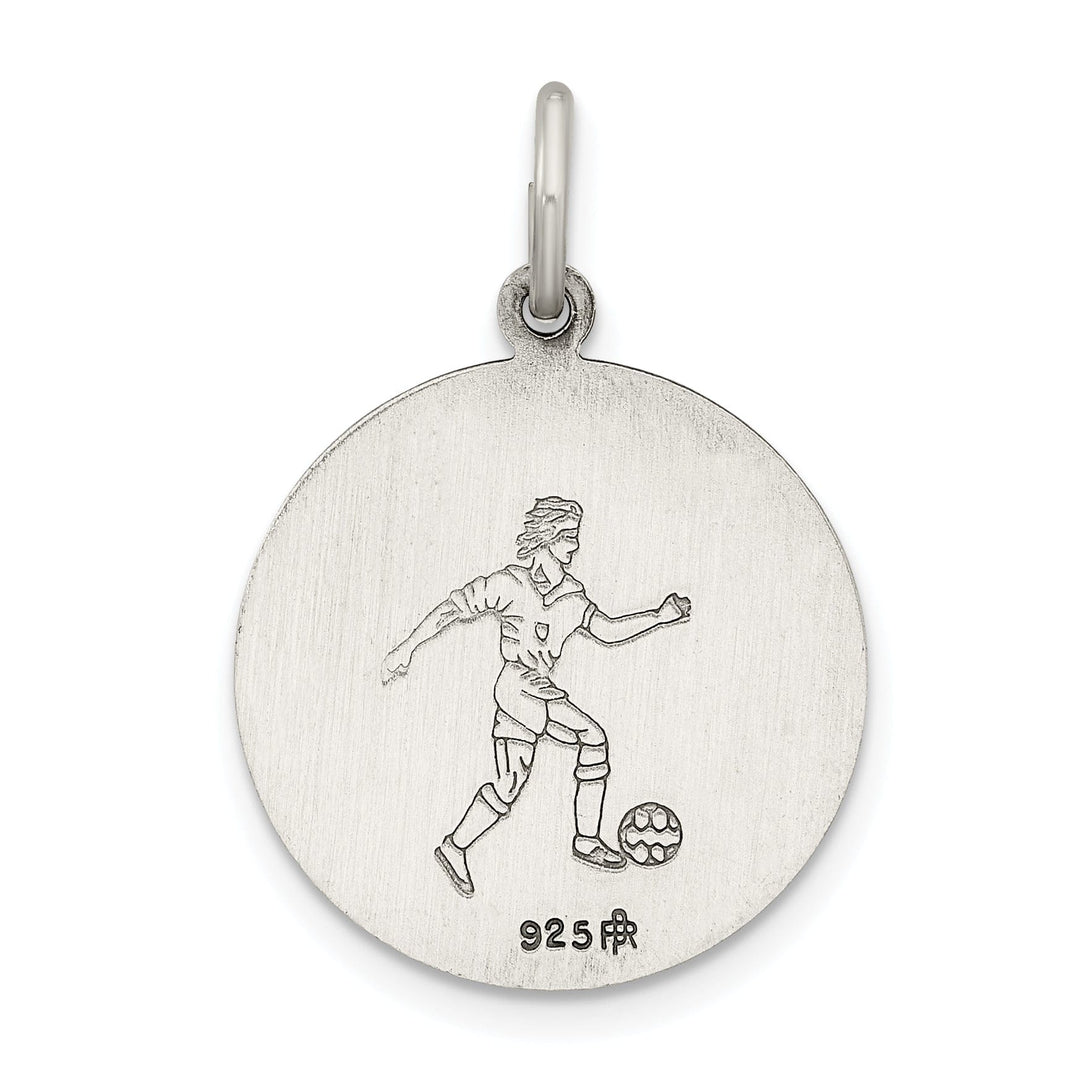 Sterling Silver St. Christopher Soccer Medal