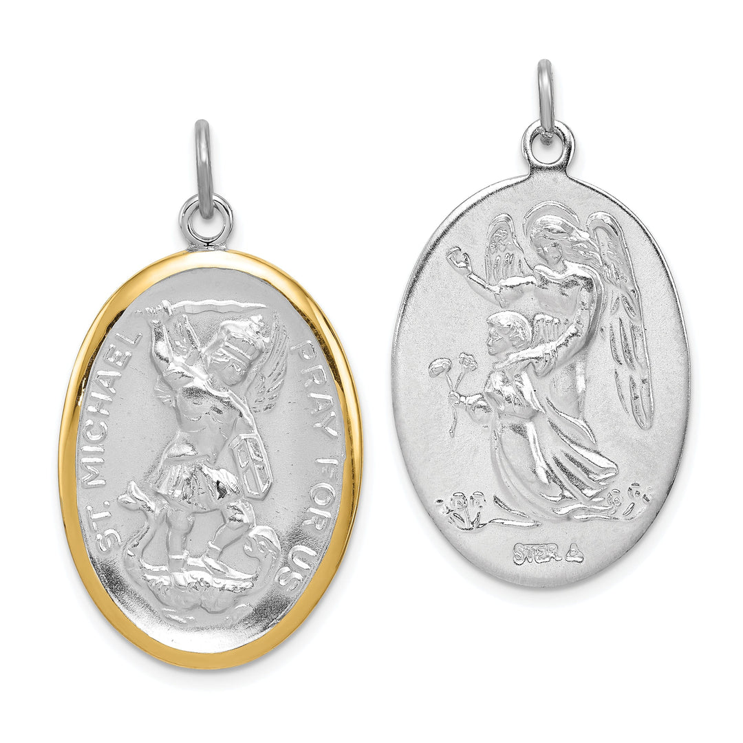 Sterling Silver Vermeil St. Michael Medal