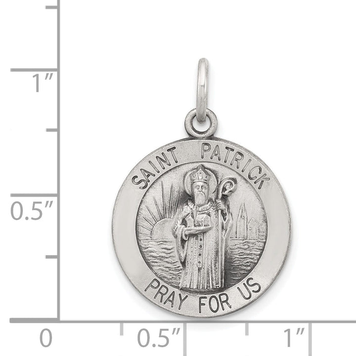 Sterling Silver Antiqued Saint Patrick Medal