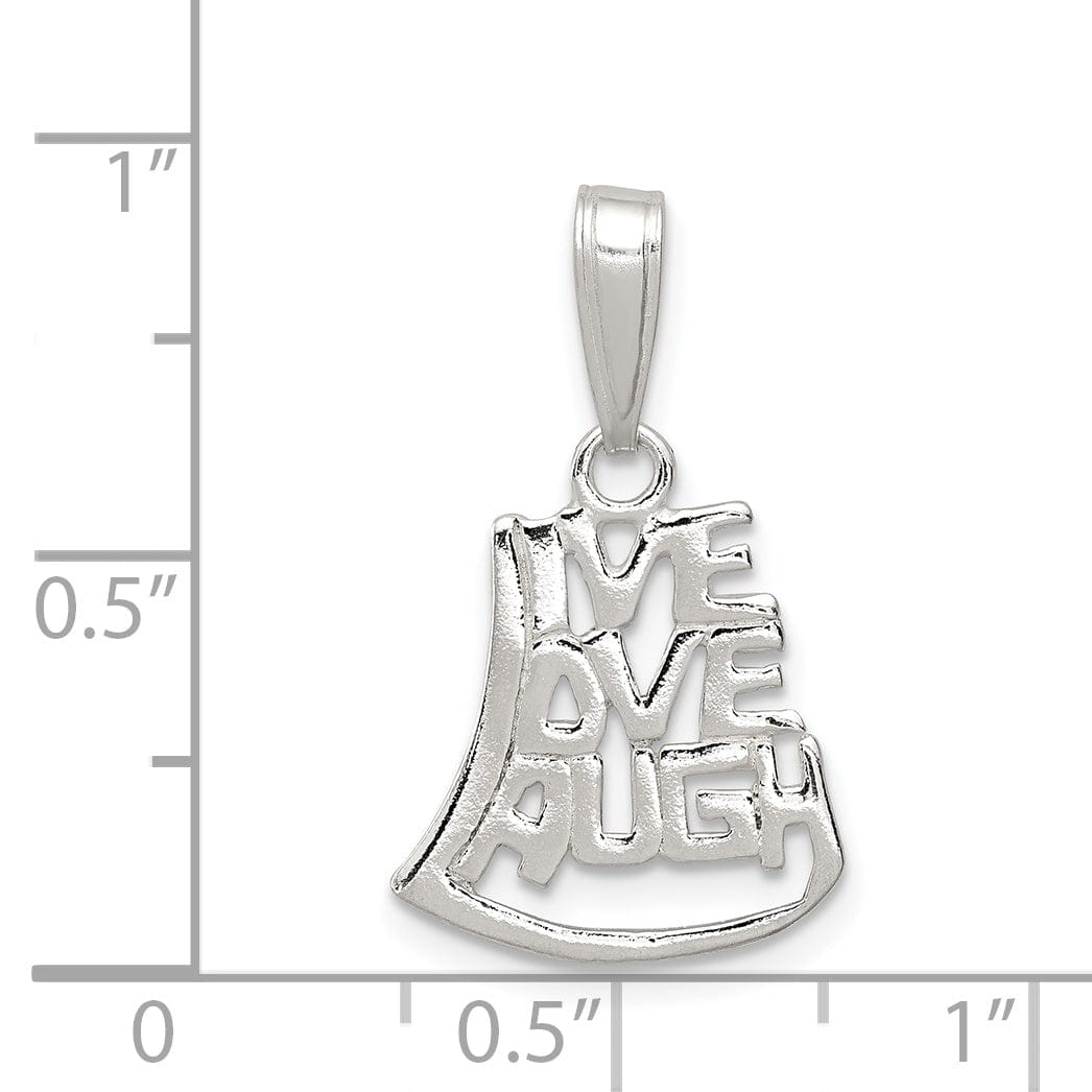 Sterling Silver Live Love Laugh Talking Charm