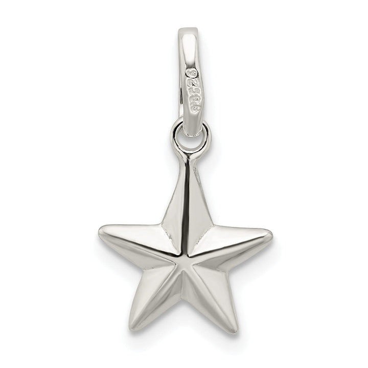 Sterling Silver Polished Finish Star Charm