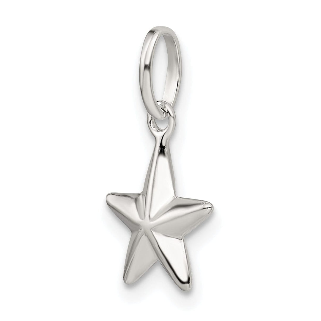 Sterling Silver Polished Finish Star Charm