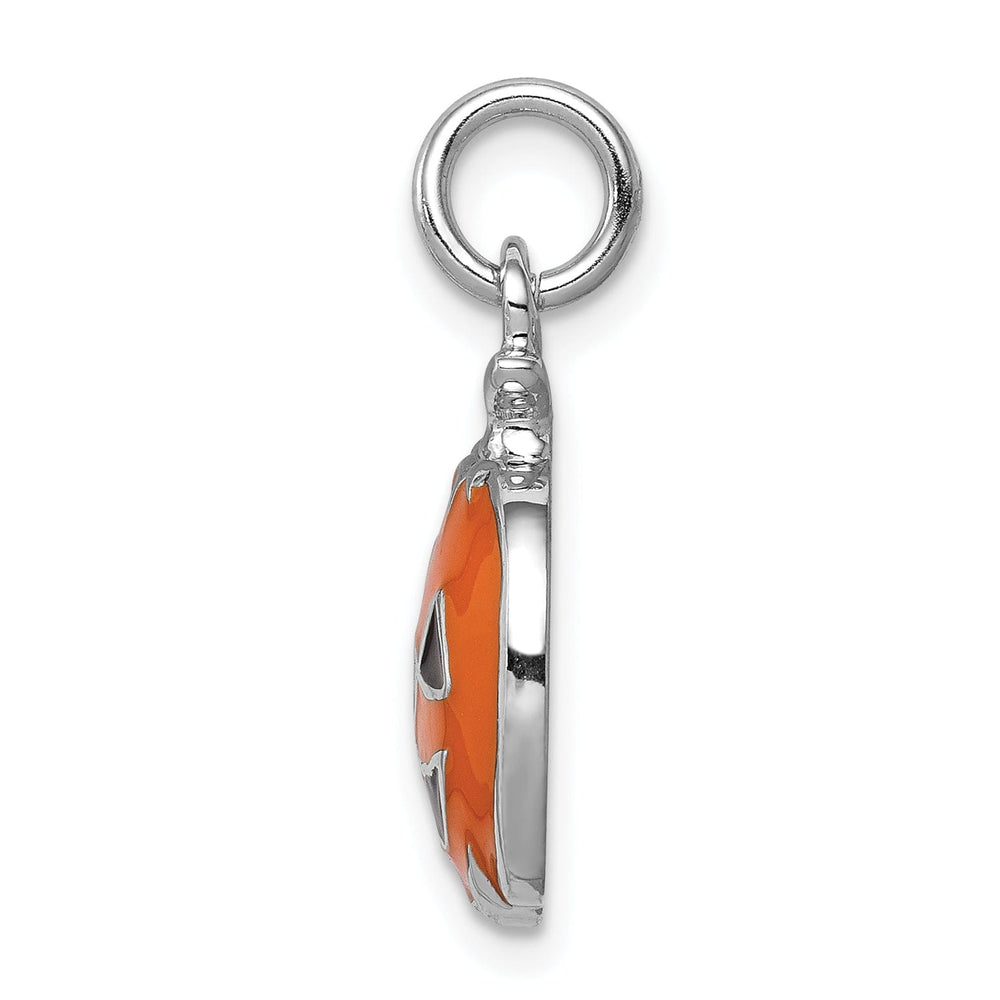Sterling Silver Orange Jack-a-Lantern Pendant