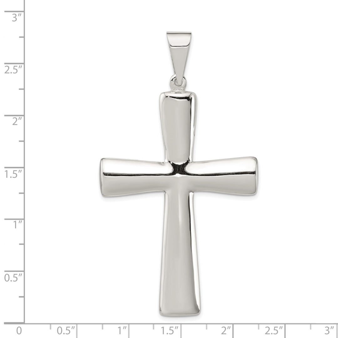 Hollow Sterling Silver 3-D Latin Cross Pendant