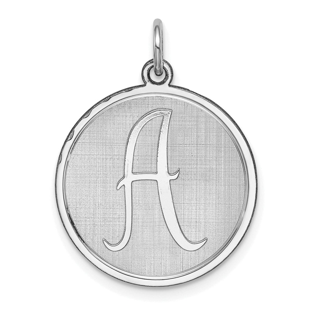 Sterling Silver Brocaded Initial A Charm
