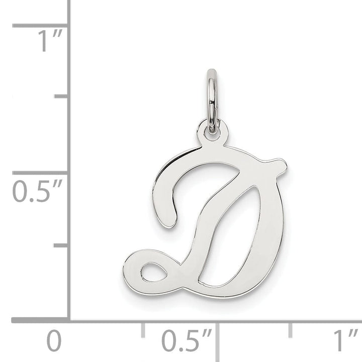 Sterling Silver Stamped Initial D Charm