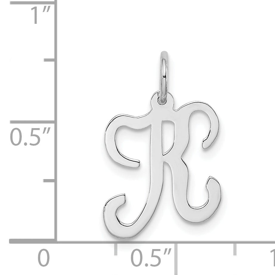 Sterling Silver Stamped Initial K Charm