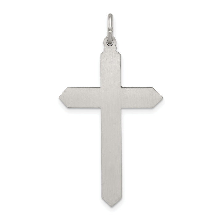 Silver Antique July Birthstone Cross Pendant