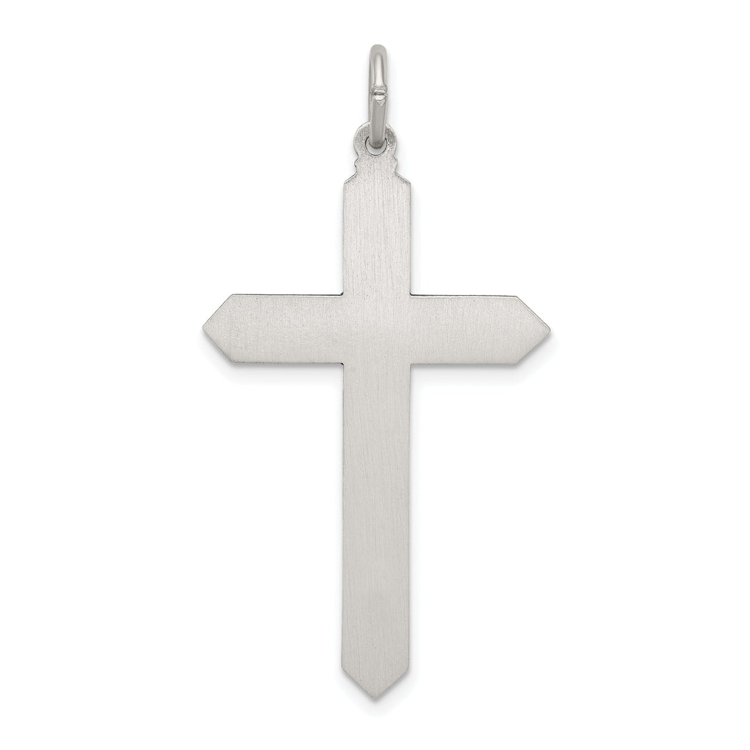 Silver Antique August Birthstone Cross Pendant