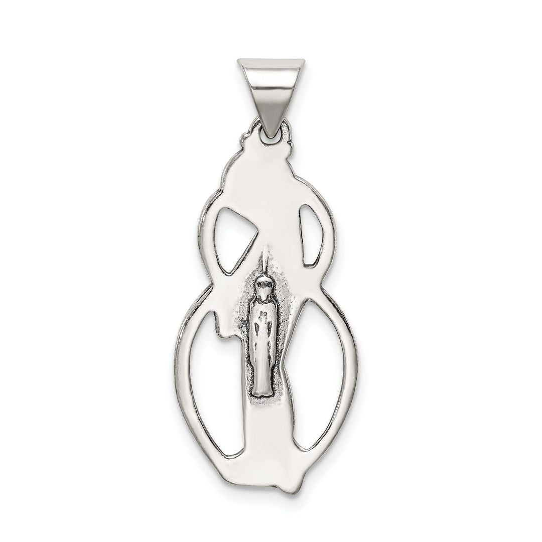 Sterling Silver Antiqued Blessed Mary Charm