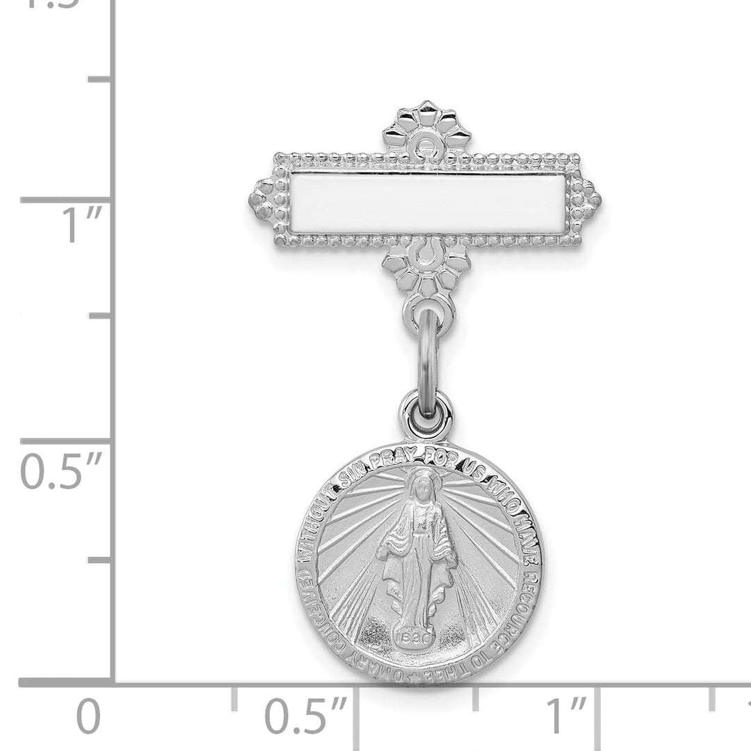 Sterling Silver Miraculous Medal Pin