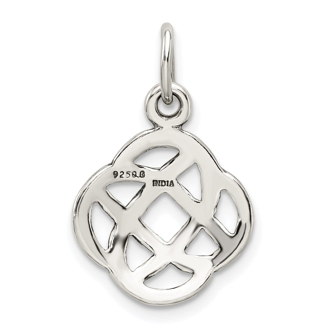 Silver Polish Antiqued Finish Celtic Knot Charm