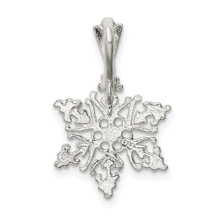Sterling Silver Diamond Cut Snowflake Pendant