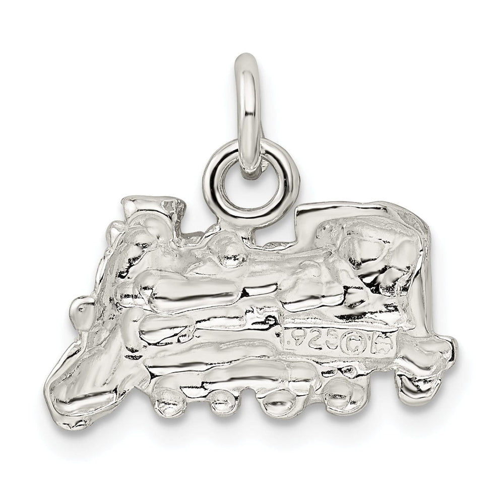 Sterling Silver Satin 3-D Train Engine Charm