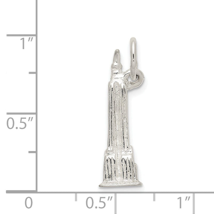 Silver Polished 3-D Sears Tower Building Charm